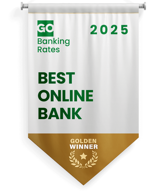 GOBankingRates Award: 2025 Golden Winner for Best Online Bank